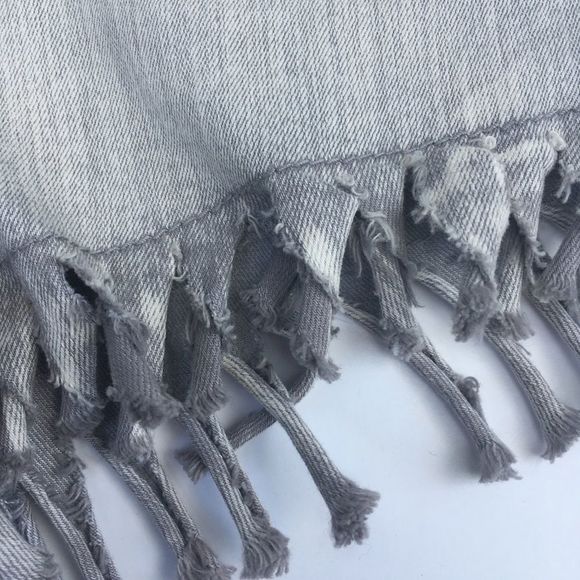 Ranbeeri Jeans Grey Stone Washed Denim Shorts. - Picture 3 of 11